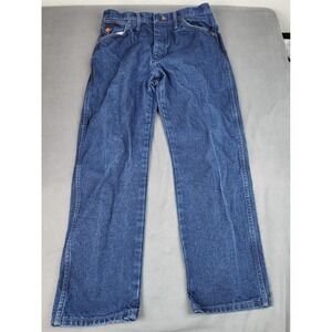 Wrangler‎ Fire Resistant Jeans Mens 34 30(32 27) HRC2 2112 Blue Wide Leg Denim
